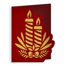 christmas candles and ornaments card