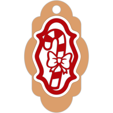 christmas candy cane tag
