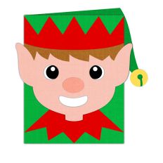 christmas elf santa helper card