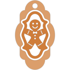 christmas gingerbread tag