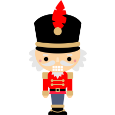 christmas nutcracker soldier with feather