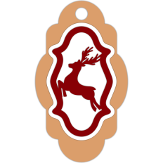 christmas reindeer tag