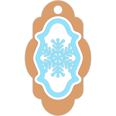 christmas snowflake tag