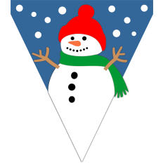 christmas snowman banner