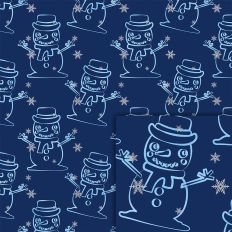 christmas snowman snowflake pattern