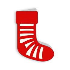 christmas stripes socks card