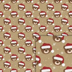 christmas teddy bear pattern