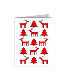 christmas tree and reindeer card