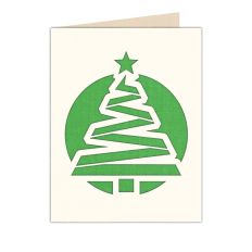 christmas tree circle card