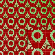 christmas tree garland foil style pattern