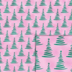 christmas tree pink foil style pattern