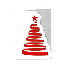 christmas tree ribbon card
