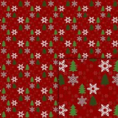 christmas tree snowflakes pattern