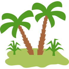 coconut trees and plants