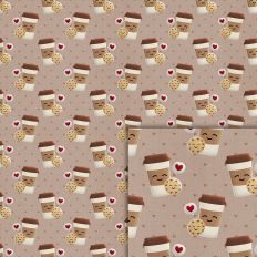 coffee cookie pattern