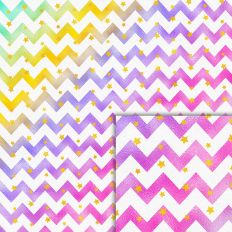 color chevron foil style pattern