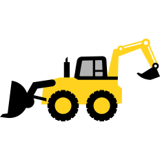 construction backhoe tractor excavator