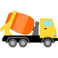 construction concrete mixer truck
