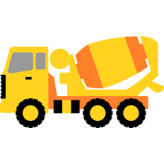 construction concrete mixer truck