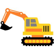 construction excavator crawler tractor