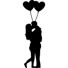 couple in love silhouette