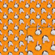 cute bunnies carrot easter pattern