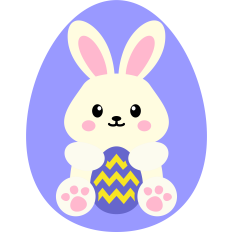 cute bunny easter egg