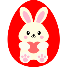 cute bunny heart of love