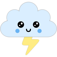 cute lightning cloud