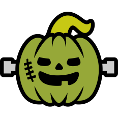 cute pumpkin frankenstein