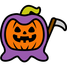 cute pumpkin grim reaper