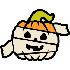 cute pumpkin mummy