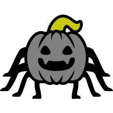 cute pumpkin spider