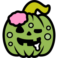 cute pumpkin zombie