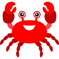 cute red crab