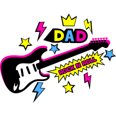 dad rock n roll guitar
