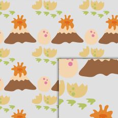 dino egg volcano pattern