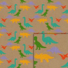 dinosaurs kraft style pattern