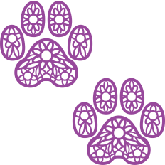 dog paw print flowers