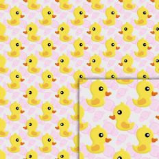 duck bubbles pink pattern