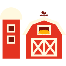 farm barn and silo