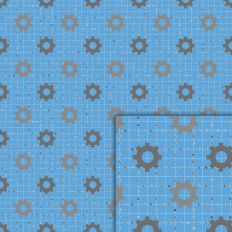 gear blue pattern