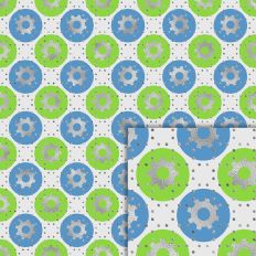 gear circle foil style pattern