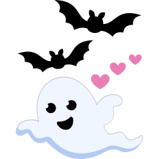 ghost hearts and bats