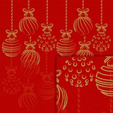 glitter red ornaments pattern
