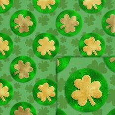 gold shamrocks foil style pattern