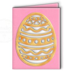 golden easter egg card