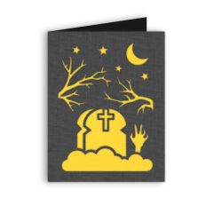 graveyard at night card