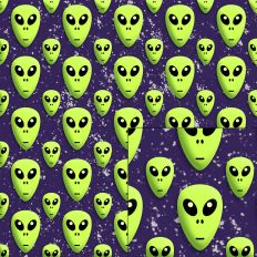 green alien pattern