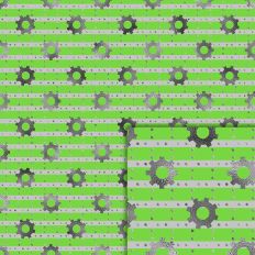 green stripes gear pattern
